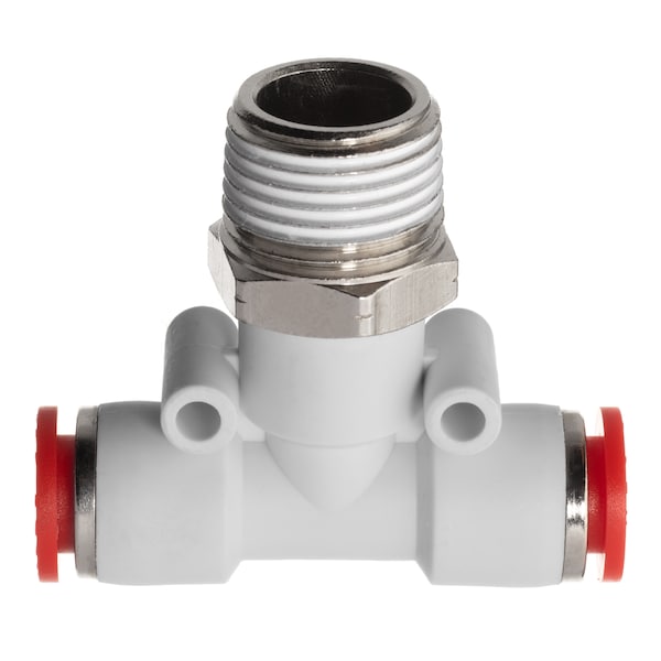 Usa Industrials Push to Connect Fitting- PBT-Male Branch Tee-4mm Tube OD x 1/4" MNPT ZUSA-PTC-PBT-464 - main
